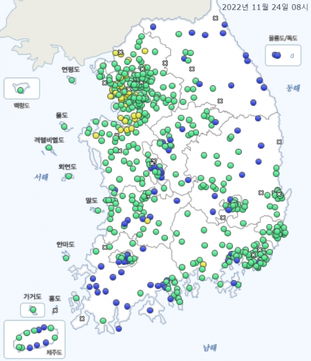 미세먼지 현황 [자료=에어코리아]