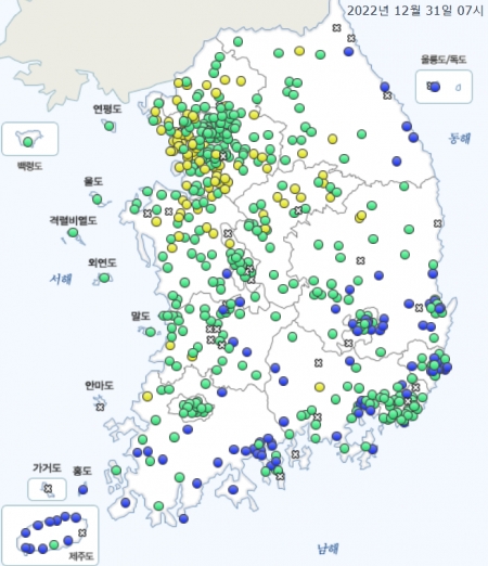 미세먼지 현황 [자료=에어코리아]